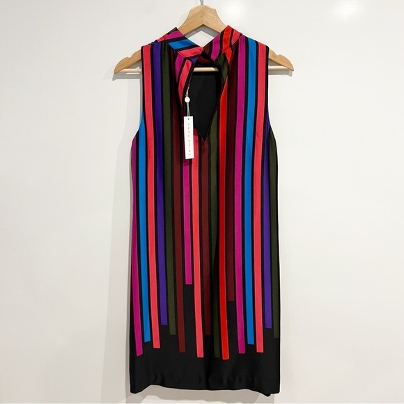 NWT Trina Turk Logan Striped Shift Dress Retro - Picture 3 of 7